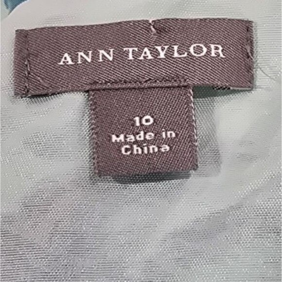 Ann Taylor Womens Silk Dress Empire Waist Babydoll Floral Blue Fairy Y2K Size 10 - Picture 3 of 16